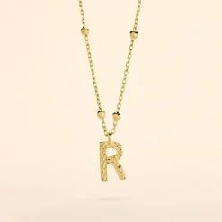 Collier Plaqué Or Jaune Lettra