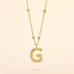 Collier Plaqué Or Jaune Lettra