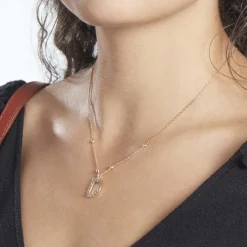 Collier Plaqué Or Jaune Lettra