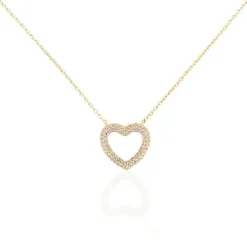 Collier Plaqué Or Jaune Xavia Oxydes De Zirconium