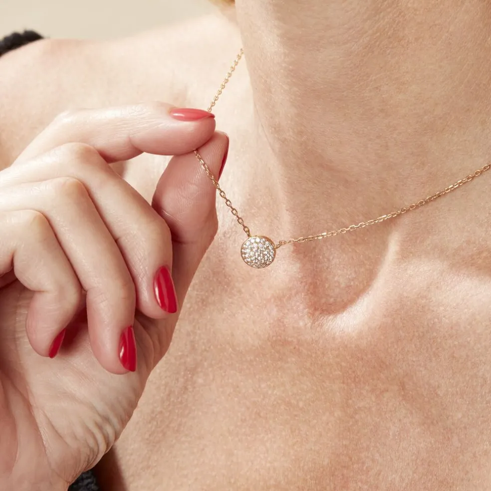 Collier Plaqué Or Larraso Oxydes De Zirconium