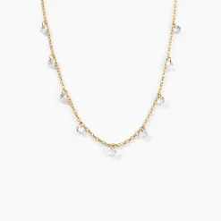 Collier Plaqué Or Oxydes De Zirconium