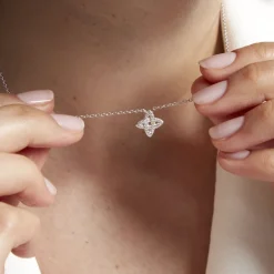 Collier Pleiades Argent Blanc Oxyde De Zirconium