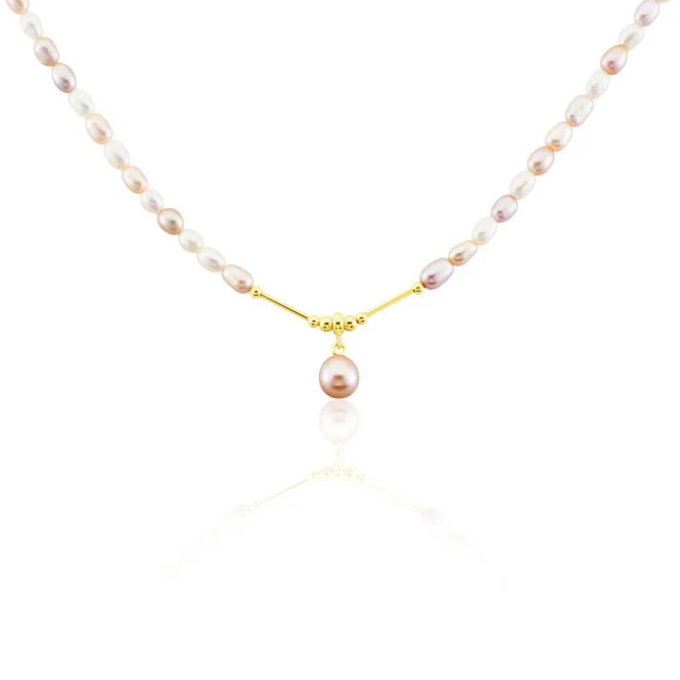 Collier Poire Or Jaune Perle De Culture