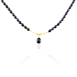 Collier Poire Or Jaune Perle De Culture