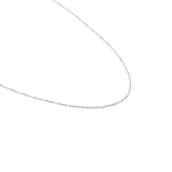 Collier Polka Argent Blanc