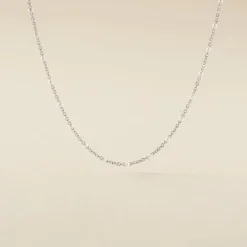 Collier Polka Argent Blanc