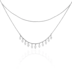 Collier Polyna Argent Blanc