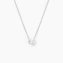 Collier Ponama Or Blanc Oxyde De Zirconium