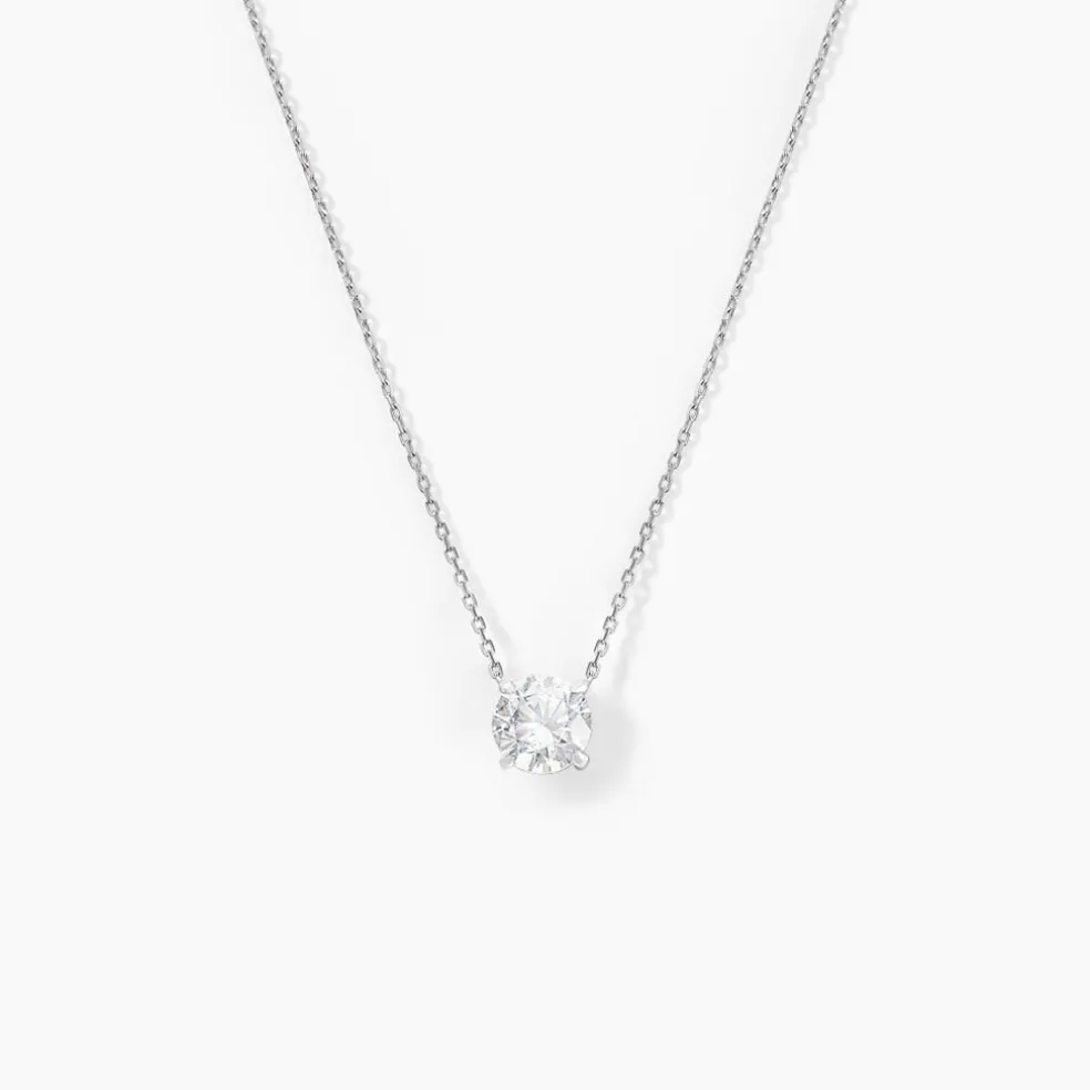 Collier Ponama Or Blanc Oxyde De Zirconium