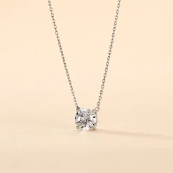 Collier Ponama Or Blanc Oxyde De Zirconium