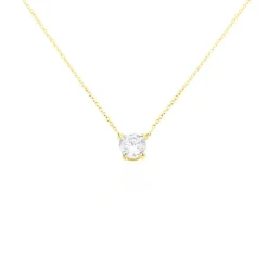 Collier Ponama Or Jaune Oxyde De Zirconium