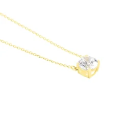 Collier Ponama Or Jaune Oxyde De Zirconium