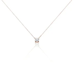 Collier Ponama Or Rose Oxyde De Zirconium