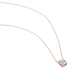Collier Ponama Or Rose Oxyde De Zirconium