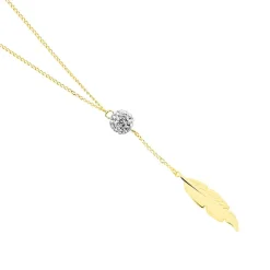 Collier Powoo Or Jaune Strass