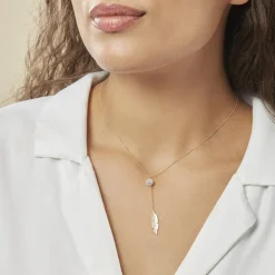 Collier Powoo Or Jaune Strass