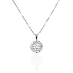 Collier Princess Argent Blanc Oxyde De Zirconium