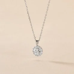 Collier Princess Argent Blanc Oxyde De Zirconium