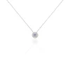 Collier Priscillya Or Blanc Amethyste Et Oxyde De Zirconium