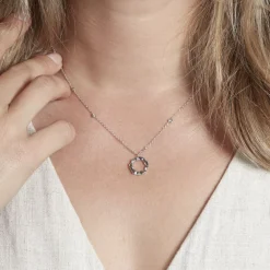 Collier Prot Argent Oxyde De Zirconium