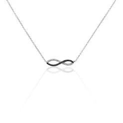 Collier Prudentia Argent Blanc Oxyde De Zirconium