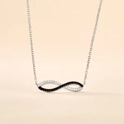 Collier Prudentia Argent Blanc Oxyde De Zirconium