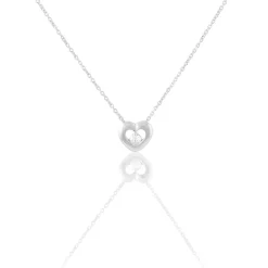 Collier Purete Or Blanc Diamant