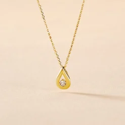 Collier Purete Or Jaune Diamant