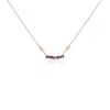 Collier Purple Mood Argent Rose Oxyde De Zirconium