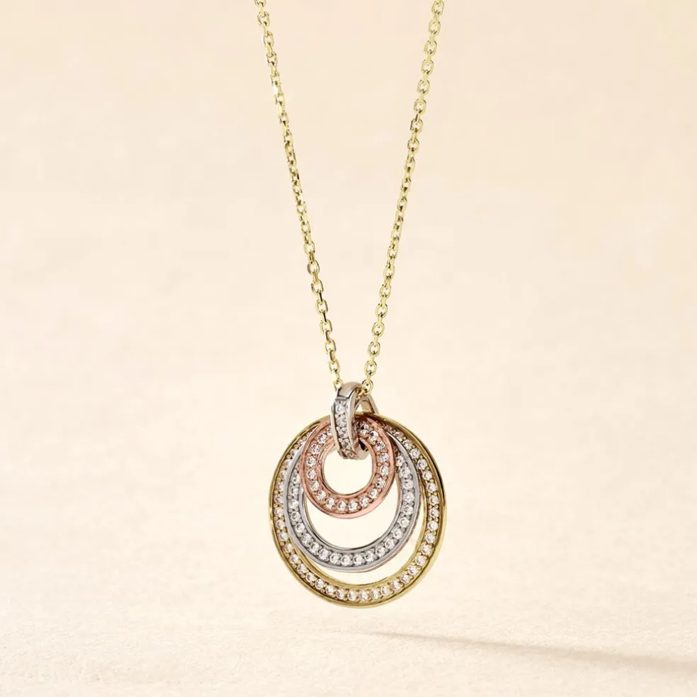 Collier Rama Or Tricolore Oxyde De Zirconium