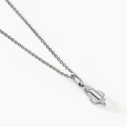 Collier Raven Argent Blanc