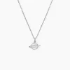 Collier Raven Argent Blanc