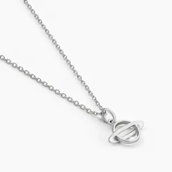 Collier Raven Argent Blanc