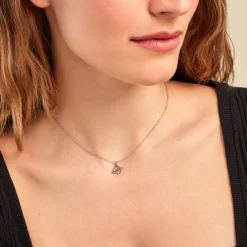 Collier Raven Argent Blanc