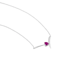 Collier Renaldine Or Blanc Rubis