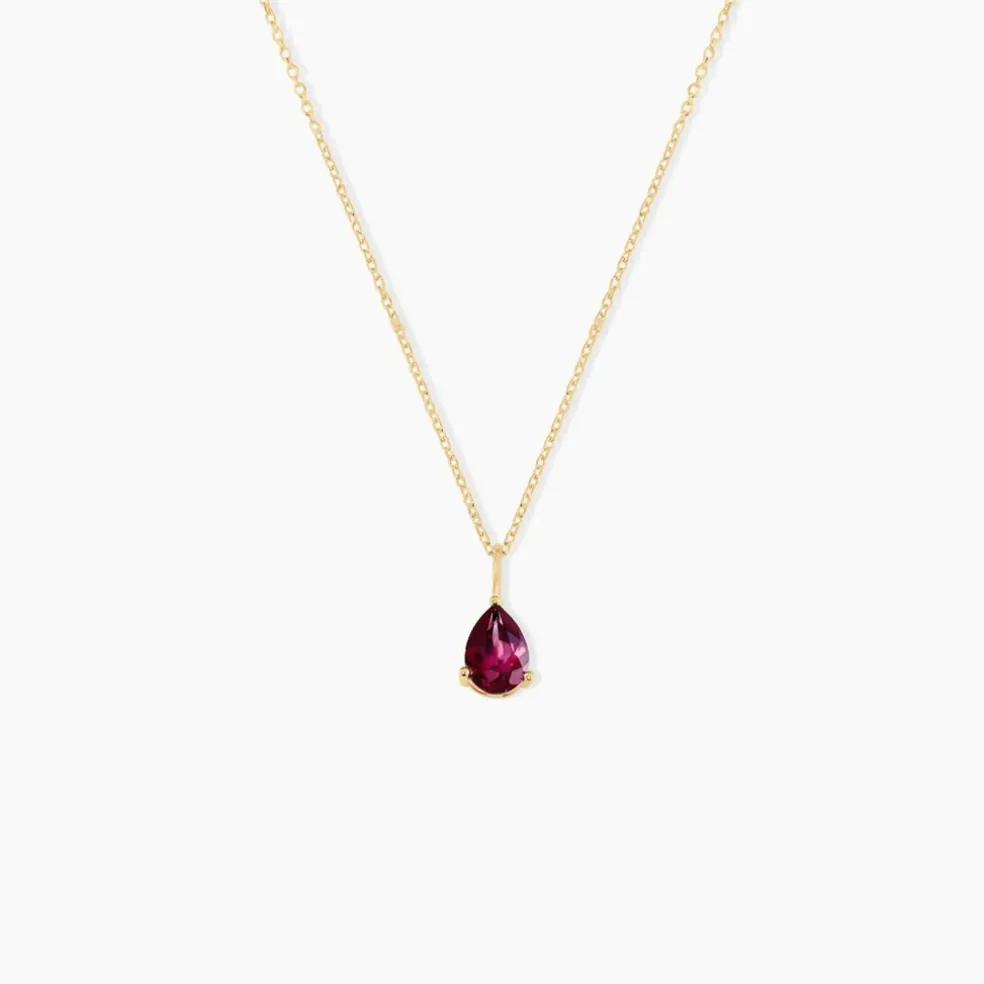 Collier Rhodolite Fever Or Jaune Rhodolite