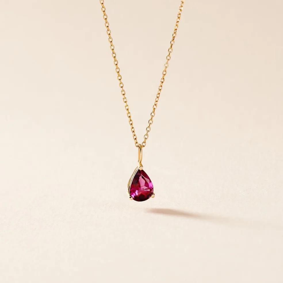 Collier Rhodolite Fever Or Jaune Rhodolite