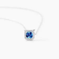 Collier Rio Argent Blanc Oxyde De Zirconium