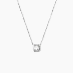 Collier Rio Argent Blanc Oxyde De Zirconium