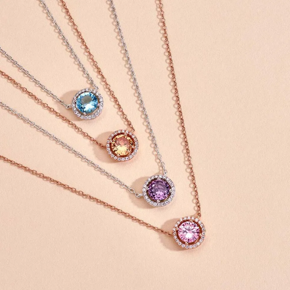 Collier Rio Copacabana Argent Rose Oxyde De Zirconium