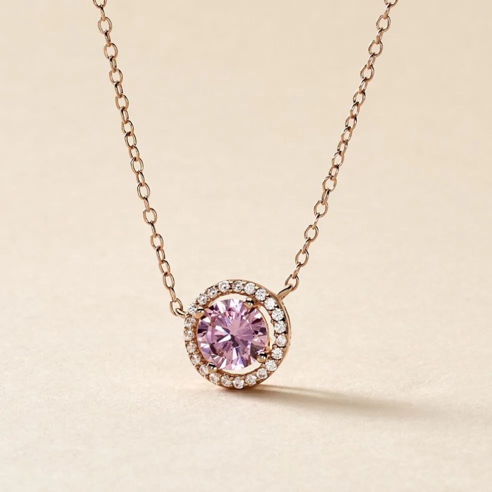 Collier Rio Copacabana Argent Rose Oxyde De Zirconium