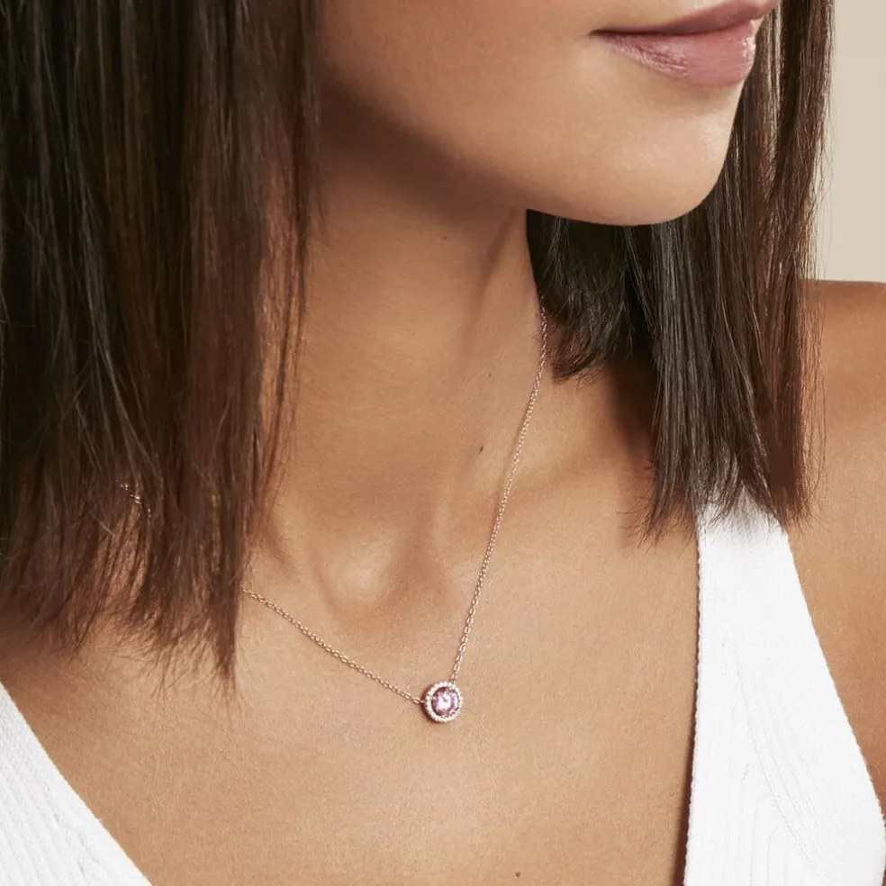 Collier Rio Copacabana Argent Rose Oxyde De Zirconium