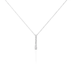 Collier Riviera Or Blanc Diamant