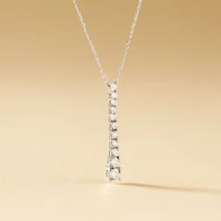 Collier Riviera Or Blanc Diamant