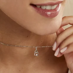 Collier Roma Argent Blanc Oxyde De Zirconium