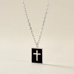 Collier Romaji Argent Blanc