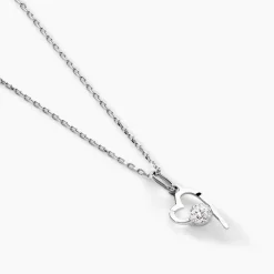 Collier Romance Or Blanc Oxyde De Zirconium