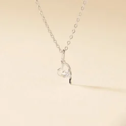 Collier Romance Or Blanc Oxyde De Zirconium