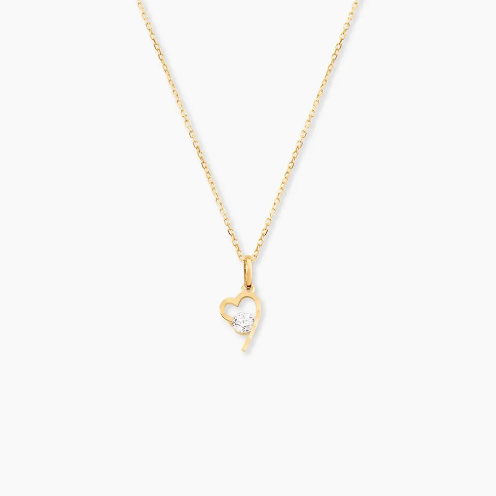 Collier Romance Or Jaune Oxyde De Zirconium